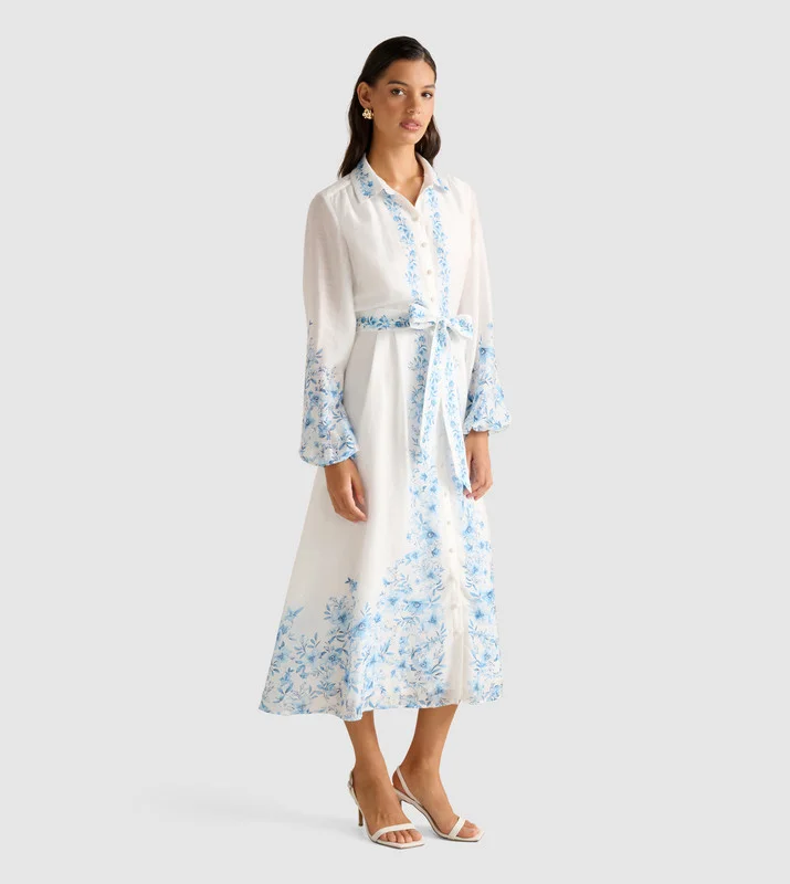 forever new  Carly Printed Shirt Dress for Women | Best Price UAE